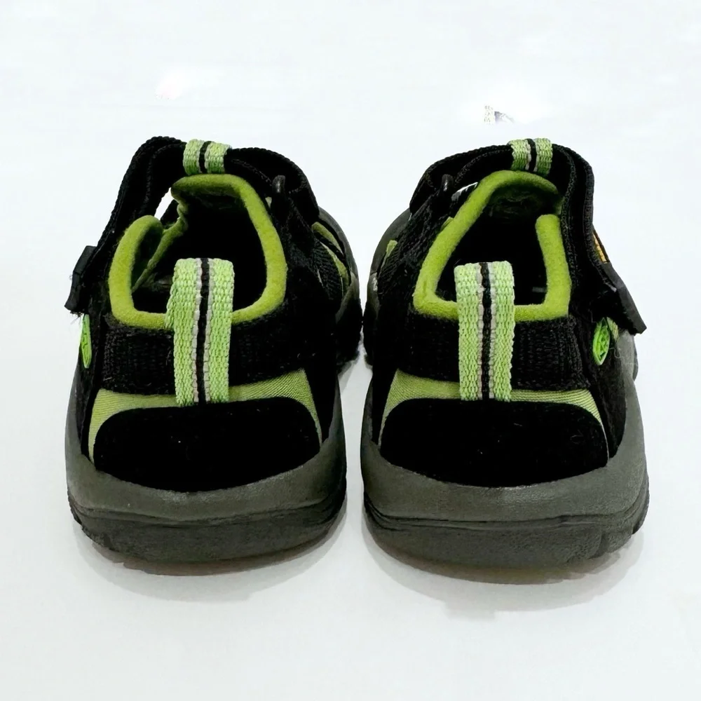 KEEN Newport H2 Water Hiking Sandals Black Lime Green Size 8